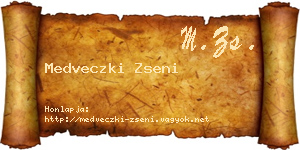Medveczki Zseni névjegykártya